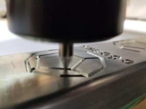 CNC engraving aluminum design